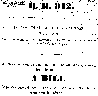 Text of first page of HR 312 also known as the Revenue Act of 1862.